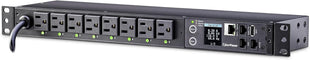 CyberPower PDU41001 Switched PDU, 100-120V/15A (Derated to 12A), 8 Outlets, 1U Rackmount | Outlets, 1U Rac