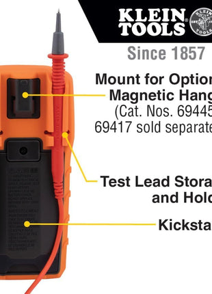 Klein Tools MM325 Multimeter, Digital Manual-Ranging 600V AC/DC Voltage Tester, Tests Batteries, Current, Resistance, Diodes, and Continuity