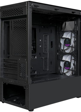 Cooler Master TD300 Mesh White Micro-ATX Tower with Polygonal Mesh Front ana Removable Top Panel, ARGB/PWM Hub Tempered Glass, Dual Sickleflow PWM ARGB Lighting Fans