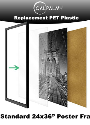(3 Pack) PET Sheet Panels - 24 x 36 x 0.04 Plexiglass-Quality Lightweight and Shatterproof Glass Alternative Perfect for DIY Sneeze Guards, Face Shields, Railing Guards, and Pet Barriers