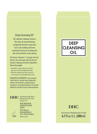 DHC Deep Cleansing Oil, Makeup Remover, Gentle Oil Cleanser, 6.7 oz | Facial Cleansing Oil, Blackhead Remover, Cleanses without Clogging Pores, Residue-Free, Fragrance and Colorant Free