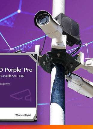 Western Digital 18TB WD Purple Pro Surveillance Internal Hard Drive HDD - SATA 6 Gb/s, 512 MB Cache, 3.5 inch - WD181PURP
