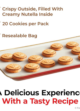 Nutella Biscuits Cookies Filled with Nutella Hazelnut Spread, Sweet Snack Pack, 9.7 oz