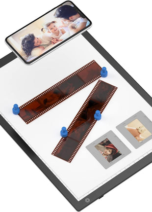 Eyesen Slide Viewer Light Box, for Scanning Film Negatives and Slides, Artist Sketching, A4 Ultra-Thin Light Pad Scanner with 3 Adjustable Brightness, USB Powered