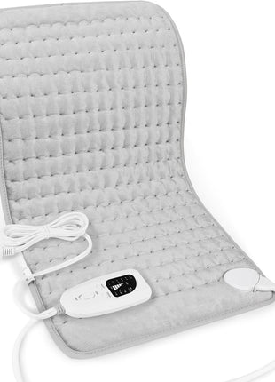 Heating Pad,Heated Blanket,Heating Pad for Back Neck,Grey,24x12 Inch | Electric Heating Pad,Dry/Moist Heat Heating Pads,Heating Pads for Shoulder,Abdomen,Heat Pad for Women Men,Birthday Gift