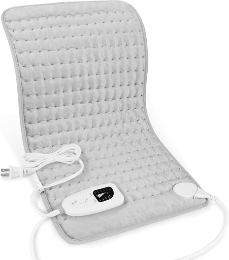 Heating Pad,Heated Blanket,Heating Pad for Back Neck,Grey,24x12 Inch | Electric Heating Pad,Dry/Moist Heat Heating Pads,Heating Pads for Shoulder,Abdomen,Heat Pad for Women Men,Birthday Gift