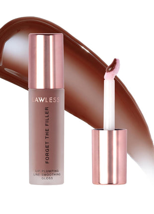 Lawless Women's Forget The Filler Lip Plumper Line Gloss, Maple Sugar, Brown, 0.11 Fl Oz (Pack of 1)