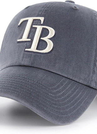 47 Brand MLB Vintage Navy Primary Logo Clean Up Adjustable Baseball Cap Hat, Adult One Size Fits All