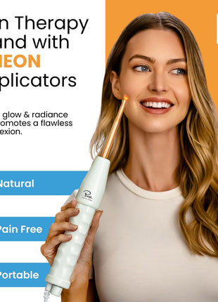 Pure Daily Care NuDerma Handheld Skin Therapy Wand Machine w/Neon – Anti-Aging - Skin Tightening - Wrinkle Reducing - Dark Circles – Clarifying - Hair & Scalp Stimulator