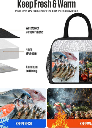 douyadady Lunch Bag&Box Women/Men Insulated&Reusable | Spacious Lightweight Waterproof Sturdy Durable Great Value For Office Work School Picnic Travel