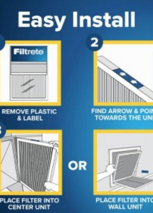 Filtrete 16x25x1 AC Furnace Air Filter, MERV 11, MPR 1000, Micro Allergen Defense, 3-Month Pleated 1-Inch Electrostatic Air Cleaning Filter, 4 Pack (Actual Size 15.69 x 24.69 x 0.81 in)