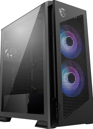 MSI MPG Velox 300R Airflow PZ - Mid-Tower Gaming PC Case - Tempered Glass Side Panel - 2 x 160 mm Dual Layer Blades Fans - Liquid Cooling Support up to 360mm Radiator - Mesh Panel for Airflow