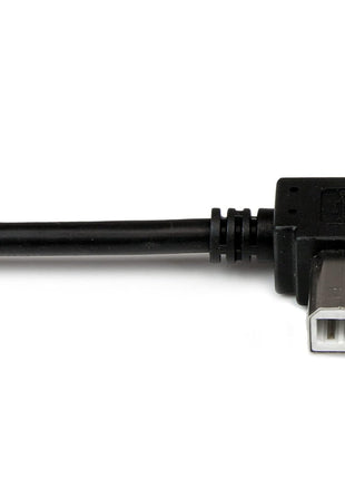 StarTech.com 1m USB 2.0 A to Left Angle B Cable - M/M - Connect hard-to-reach USB 2.0 peripherals, for installation in narrow spaces - USB Printer Cable - 1m USB A to B Cable - Angled USB Cable - Left