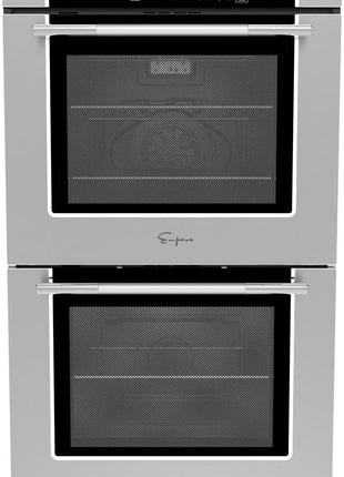 Empava 30" 10.0 cu ft Double Electric Wall Oven with Air Fry, EMPV-30WO05 | 2.5 cu ft Capacity, Basic Broil & Bake, Mechanical Knob Controls, Triple-Layer Glass Door, Snug Fit for Small Kitchens