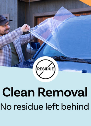 Crash Wrap, 36 inch x 100 feet, Clear Collision Wrap for Damaged Vehicles & Car Windows, Removes Cleanly, Made in America