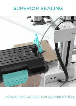 Polymaker 3D Printing Filament Storage Box - PolyDryer Box for Continuous Filament Sealing and Protection, 3D Printer Filament Holder Compatible with PA Nylon, PLA, PVB, PETG, ABS, TPU 1.75mm 2.85mm