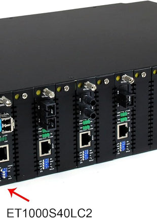 StarTech.com Single-Mode (SM) LC Fiber Media Converter for 10/100/1000 Network - 40km - Gigabit Ethernet - 1310nm- with SFP Transceiver, TAA (ET1000S40LC2)