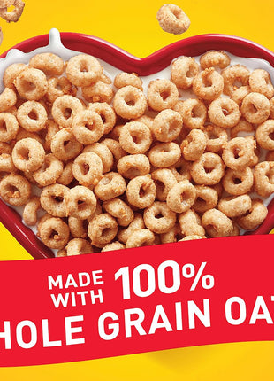 Apple Cinnamon Cheerios, Heart Healthy Gluten Free Breakfast Cereal, Made with Whole Grain Oats, Family Size, 19 oz