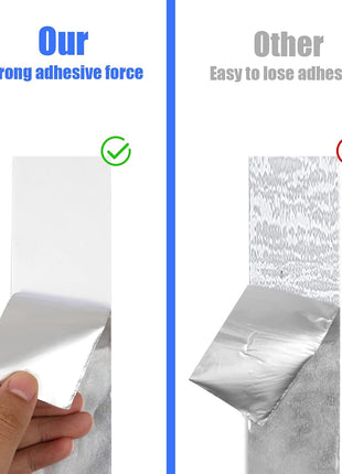 Aluminum Foil Tape, 2 inch x 65 Feet (3.9 mil), Insulation Adhesive Metal High Temperature Heavy Duty HVAC Tape, Silver for Ductwork, Dryer Vent, HVAC
