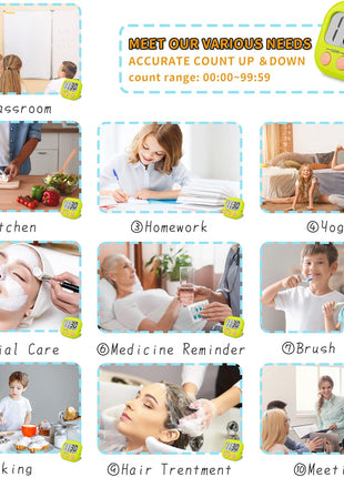 Classroom Timers for Teachers Kids Large Magnetic Digital Timer 2 Pack