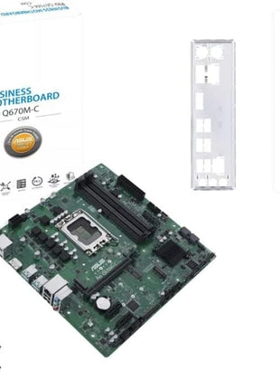 ASUS Pro Q670M-C-CSM LGA 1700(Intel 12th&13th Gen&Intel vPro) mATX Commercial Motherboard(PCIe 4.0,DDR5 4800, 2xNVMe SSD M.2 Slots,4xUSB 3.2 Gen 2 Ports, Front USB 3.2 Gen 1 Type-C)