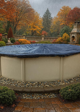 24' ft. Round Pool Winter Cover for Above Ground Pools - 8-Year Warranty, Cold and UV Resistant, Weatherproof and Durable, Winch & Cable Included