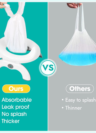 [60 Counts] Disposable Potty Liners compatible with OXO Tot 2-in-1 Go Potty, Universal Refill Bags for Toddler Travel