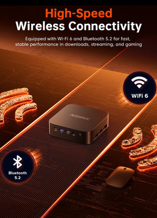 ACEMAGICIAN Kron Mini K1 Mini PC, Ryzen 7 7735HS, 24GB LPDDR5 512GB SSD Mini Computers(up to 4.75Ghz), Micro Desktop 4K Triple Display Bluetooth/WiFi6/Office(Upgraded 7730U/7430U/5800H)
