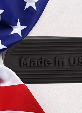 Large Big Rubber Door Stopper Made In USA - Door Stop Wedge for Carpet, Tile, Concrete Floor, Tall Door Stoppers for Bottom of Door - Heavy Duty for Commercial & Home - 6.5 x 2.75 x 1.9 Inches - Black