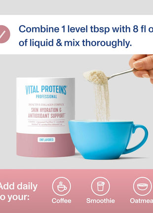 Vital Proteins Professional Bioactive Collagen Complex Skin Hydration 6.5oz | VERISOL®, Liposomal PureWay-CTM, LycoBeads®, Holimel®, Skin Hydration & Antioxidant Protection, 30 Servings