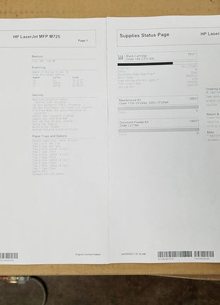HP CF067A LaserJet Enterprise MFP M725f Multifunction Laser Printer, Copy/Fax/Print/Scan (Renewed)