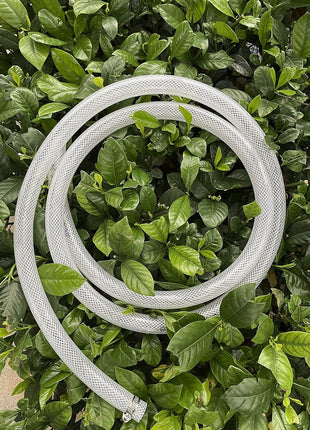 3/4 inch ID x 1 inch OD - 10 Ft High Pressure Braided Clear PVC Tubing Flexible Vinyl Tube, Heavy Duty Reinforced PVC Hose Tubing, BPA Free and Non Toxic