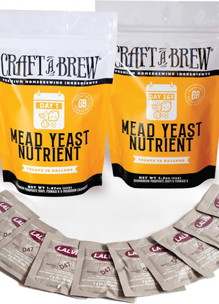 Craft A Brew - Mead Yeast Nutrient Bundle - Lalvin D47 Yeast - For Fermentation - Home Brewing Ingredients - Mead Making Supplies - Yields 10 Gallons