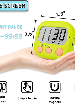 Classroom Timers for Teachers Kids Large Magnetic Digital Timer 2 Pack