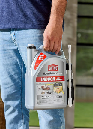Ortho Home Defense Max Indoor Insect Barrier with Extended Reach Comfort Wand - Ready-To-Use Home Bug Spray, Kills Ants, Roaches, Spiders, Fleas and Ticks, 1 gal.