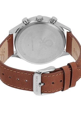 United Colors of Benetton Men Blue Round Brass Dial Analogue Watch- UWUCG0003