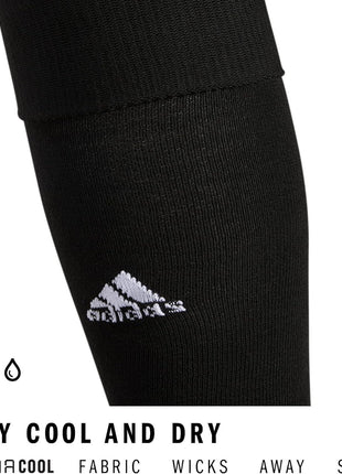 adidas Rivalry Soccer Men and Women, Workout Socks-Over The Calf, Black/White, M