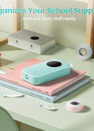 Phomemo D30 Label Maker Machine, Portable Bluetooth Mini Label Printer, Smartphone Handheld Thermal Sticker Small Labeler Multiple Templates Font Icon Inkless Custom Label for Home Kids School Items