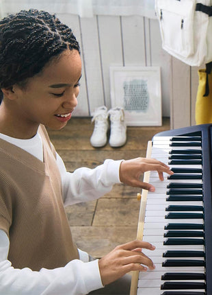 Yamaha 61 Touch Sensitive Keys Portable Keyboard for Beginners with Music Rest, Power Adapter PSR-E383