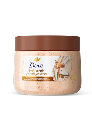 Dove Brown Sugar and Coconut Butter Body Scrub Exfoliates and Deeply 15 oz