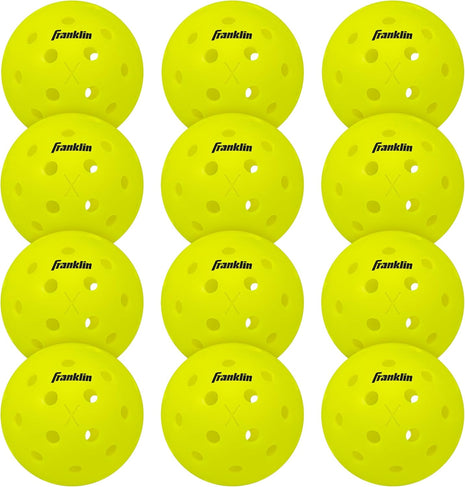 Franklin Sports X-40 Outdoor Pickleballs - Official Ball of USA Pickleball, APP Tour + US Open - Regulation Size