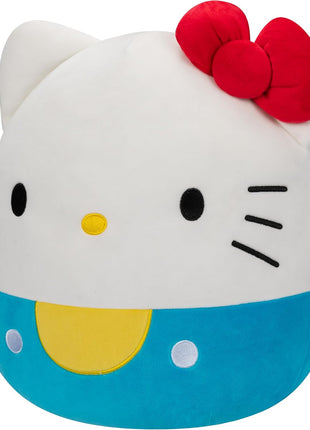 Squishmallows Original Sanrio 14in Hello Kitty in Blue Overalls – Official Jazwares Plush (Large)