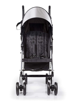 Bright Starts 3Dlite Convenience Stroller, Black - Lightweight Stroller, Large Seat Area, Mesh Siding, 4 Position Recline, Extra Large Storage Basket, Infant Stroller for Travel