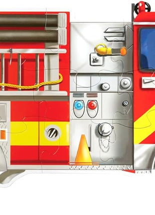 Melissa & Doug Fire Truck Jumbo Jigsaw Floor Puzzle (24 pcs, 4 feet Long) - FSC Certified