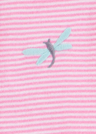 Simple Joys by Carter's Baby Girls' 3-Pack Snap-up Rompers, Light Green/Navy Dots/Pink Stripe, 6-9 Months