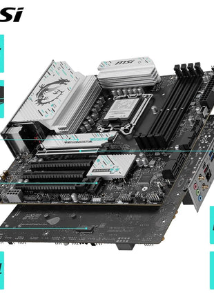 MSI B860M Gaming Plus WiFi Motherboard, mATX - Supports Intel Core Ultra Processors (Series 2), LGA 1851 - DDR5 Memory Boost 8800+ MT/s (OC), PCIe 5.0 x16, M.2 Gen5, Intel Killer 5G LAN, Wi-Fi 7