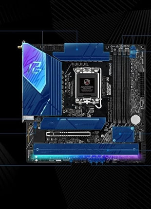ASRock B860M Lightning WiFi Motherboard - Intel B860, LGA1851, DDR5 8666+ (OC), PCIe 5.0, Thunderbolt 4, WiFi 6E, 12+1+1+1+1 Power Phase, 4X M.2, USB 3.2 Gen2, Killer 2.5G LAN