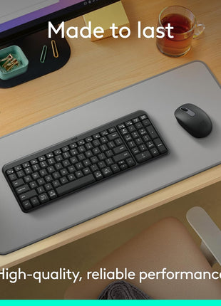 Logitech MK250 Compact Bluetooth Wireless Keyboard and Mouse Combo - Rose | Bluetooth connection only, compact keyboard with number pad, small ambidextrous M196 mouse with 3 non-customizable buttons