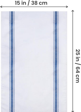 Utopia Towels Blue Dish Towels [12 Pack - 15 x 25 in] 100% Ring Spun Cotton | Highly Absorbent & Reusable Cleaning Bar, Tea, Kitchen and Dishcloths Set - 200 GSM