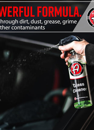Adam's Polishes Glass Cleaner - Car Window Cleaner | Car Wash All-Natural Streak Free Formula For Car Cleaning | Safe On Tinted & Non-Tinted Glass | Won't Strip Car Wax or Paint Protection
